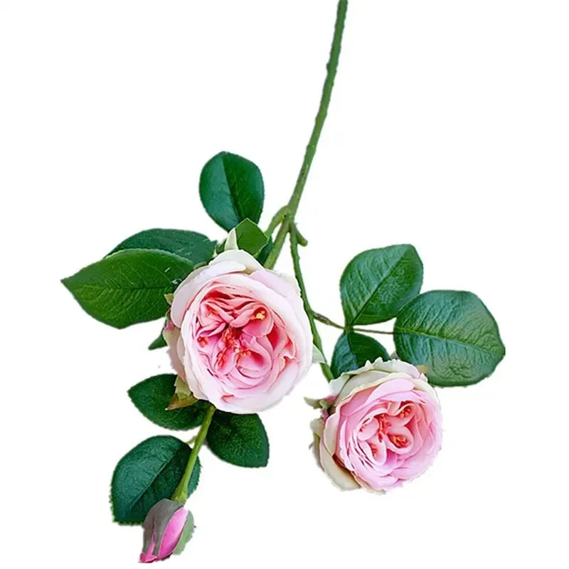 fleurs artificielles roses blanches décoratives pour toutes occasions