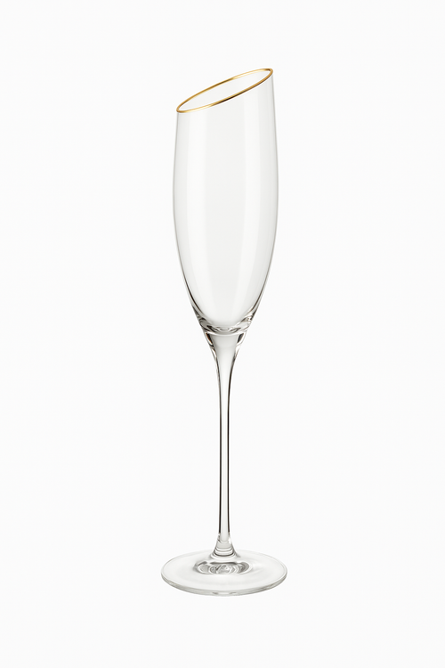 Flutes champagne design élégant verre soufflé sans plomb - vue 2 sur 2