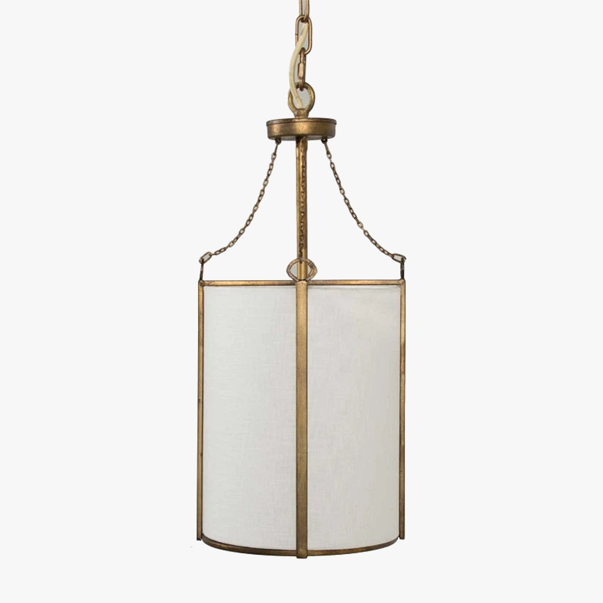 Lustre vintage en tissu ombre style lanterne