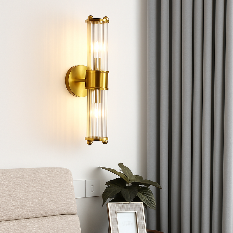 FSS moderne luxe or cristal applique LED Simple coquille lumière pour salon chambre fond chevet escalier allée