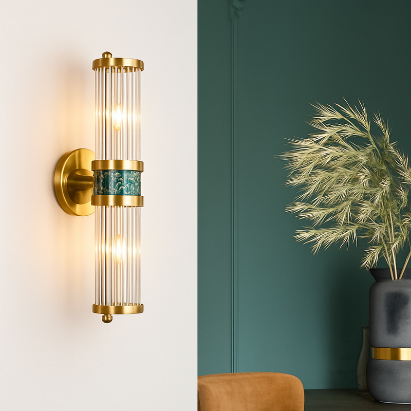 FSS moderne luxe or cristal applique LED Simple coquille lumière pour salon chambre fond chevet escalier allée