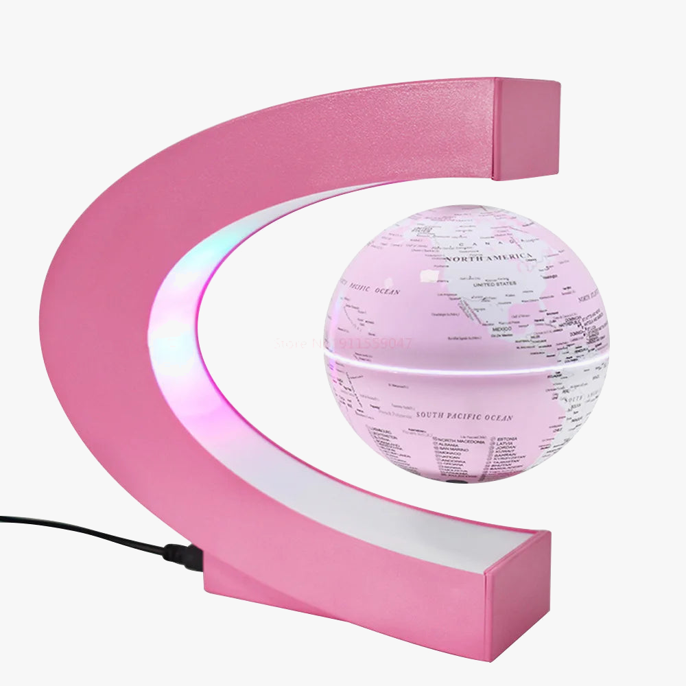 globe de lévitation magnétique 3d avec autorotation lumineuse