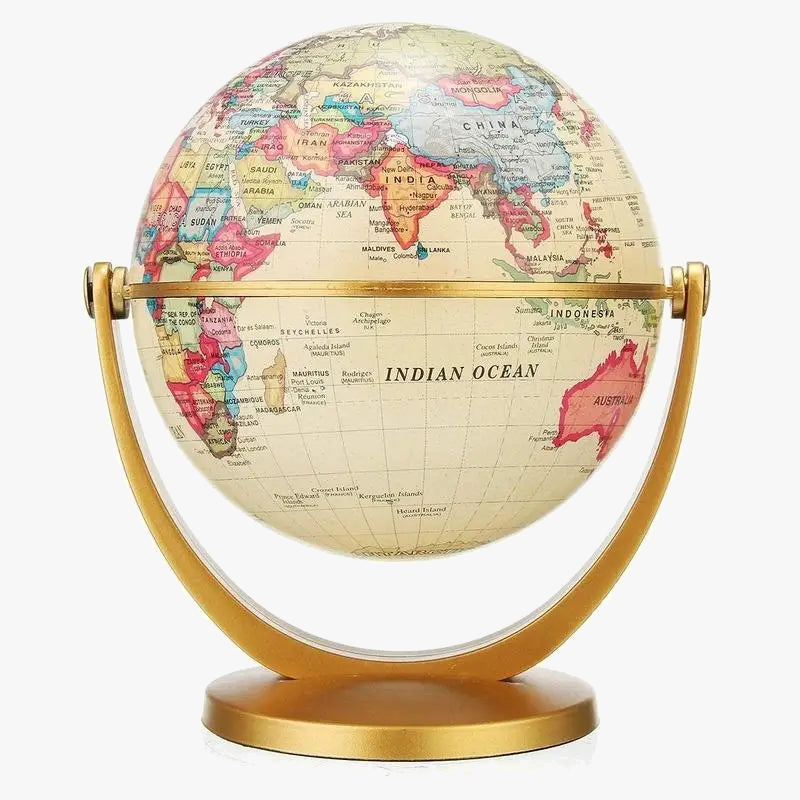 globe terrestre rétro pour apprendre la géographie et décorer