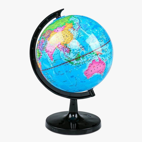 Globe Scolaire LEWITORS 15 Cm Doré - Globe Terrestre Éducatif Et Décoratif Pour Bureau