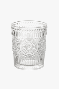 gobelet verre retro relief tournesol style nordique
