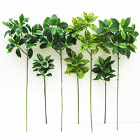 grand arbre ficus artificiel avec plantes tropicales réalistes en pot