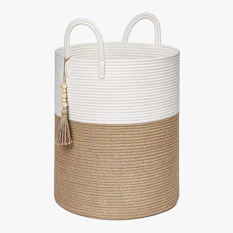 Fofetbfo Panier tressé en osier avec poignée, panier de rangement pour fruits, légumes, œufs pour la maison, la cuisine Fofetbfo Panier tressé en osier avec poignée, panier de rangement pour fruits, légumes, œufs pour la maison, la cuisine