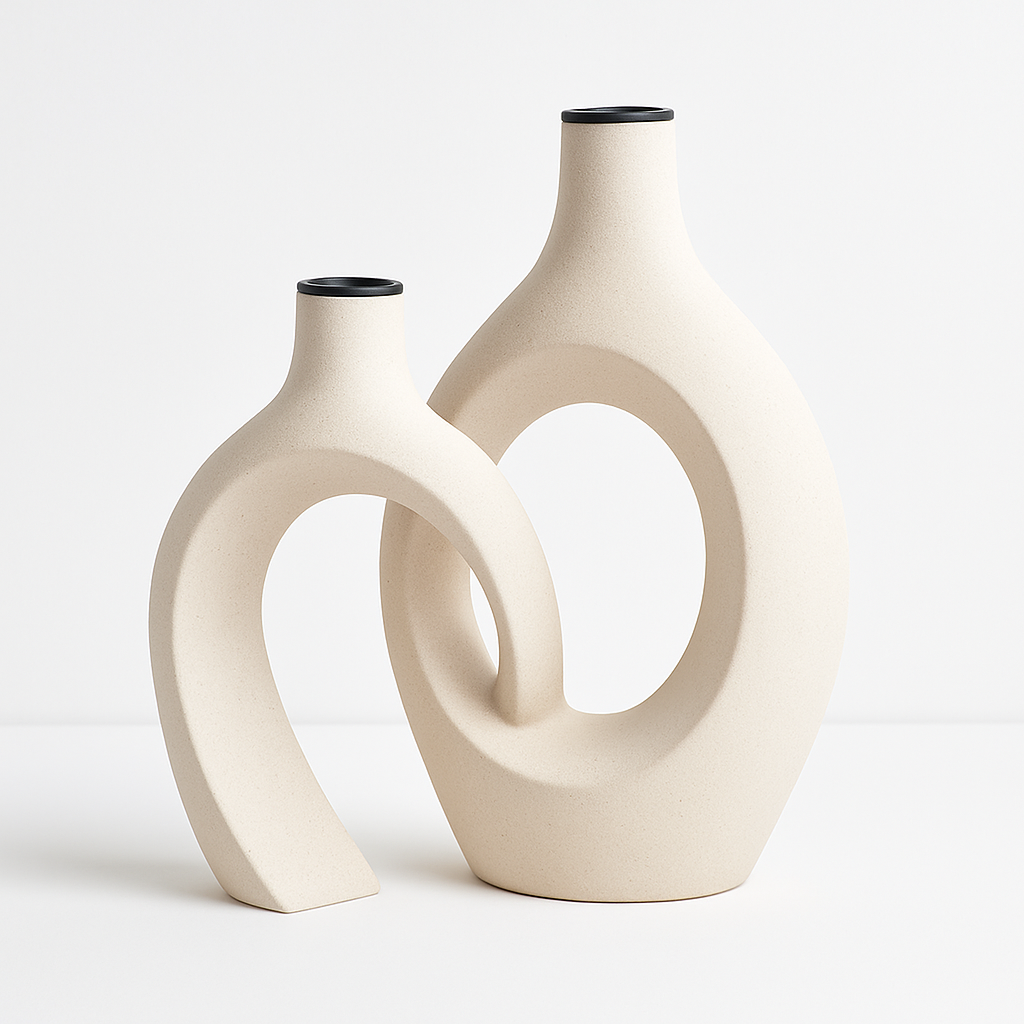 grand vase décoratif en céramique pour un intérieur moderne et élégant