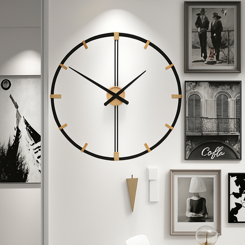 grande horloge murale design silencieuse pour décoration intérieure