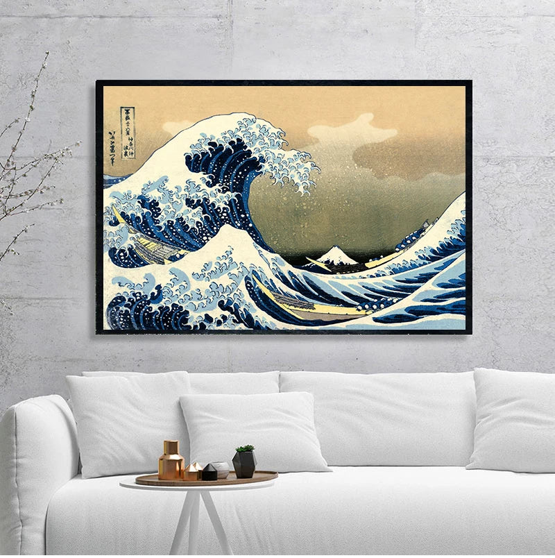grande vague de kanagawa art japonais vintage impression sur toile