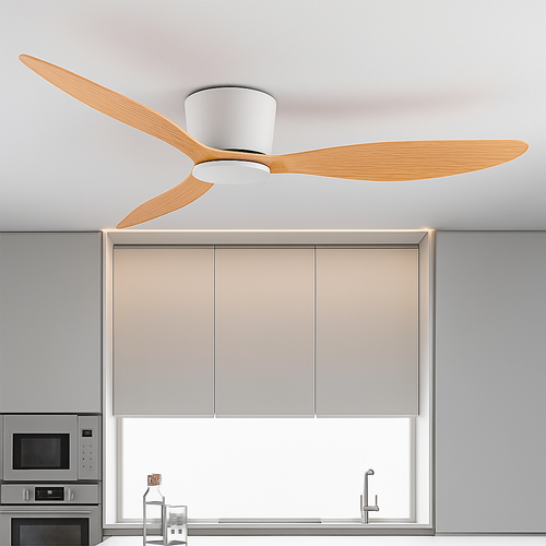 Haute qualité nordique plancher bas moderne ventilateur de plafond lampe DC LED ventilateur de plafond avec télécommande ménage simple ventilateur de plafond - vue 3 sur 14
