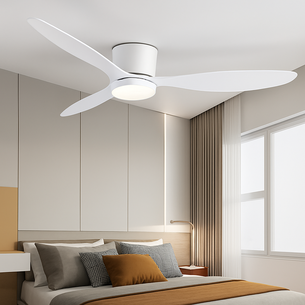 Haute qualité nordique plancher bas moderne ventilateur de plafond lampe DC LED ventilateur de plafond avec télécommande ménage simple ventilateur de plafond - vue 5 sur 14
