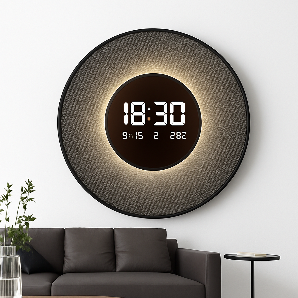 horloge décorative numérique lumineuse pour restaurant et décoration intérieure - vue 5 sur 8