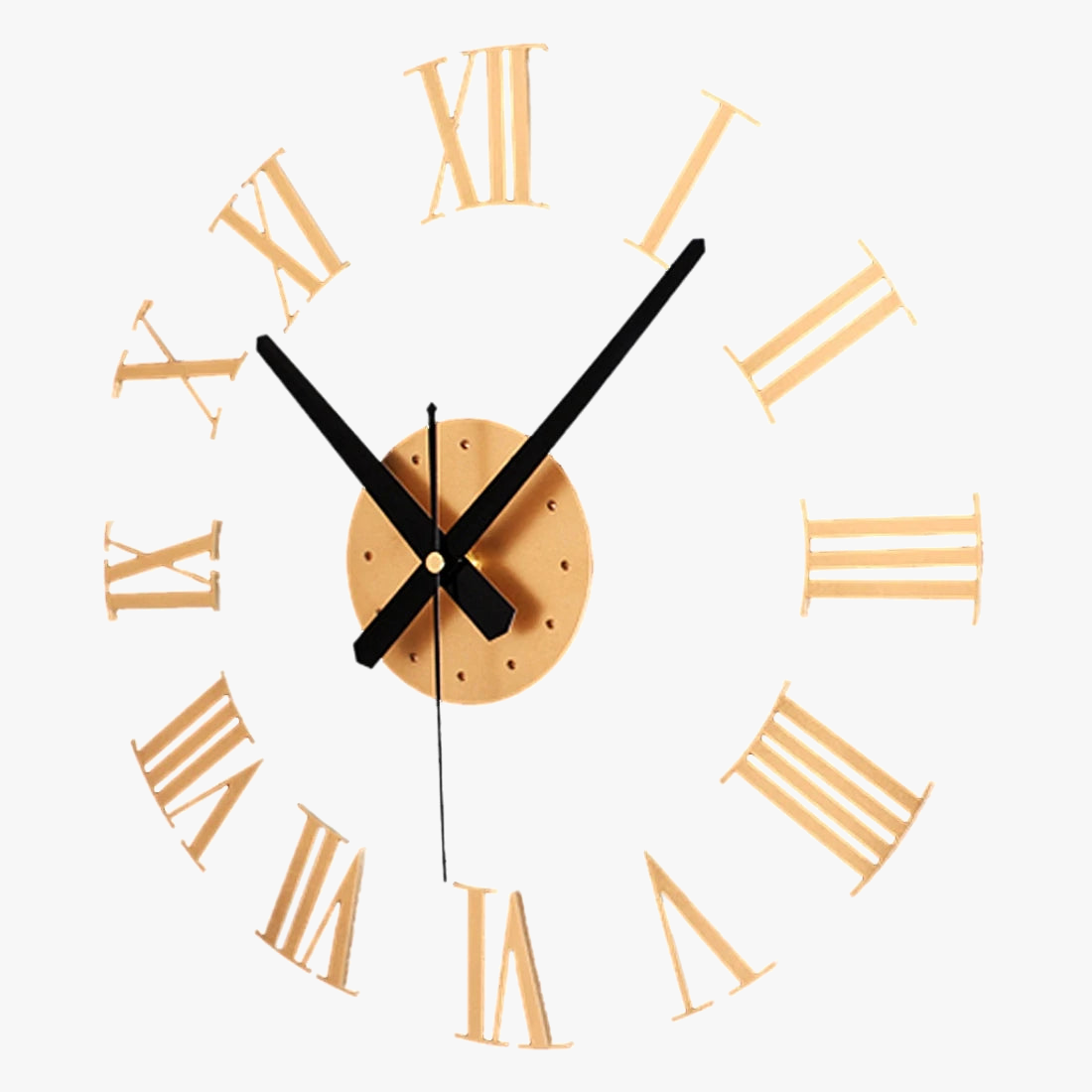 horloge murale 3D à chiffres romains à personnaliser décoration artistique