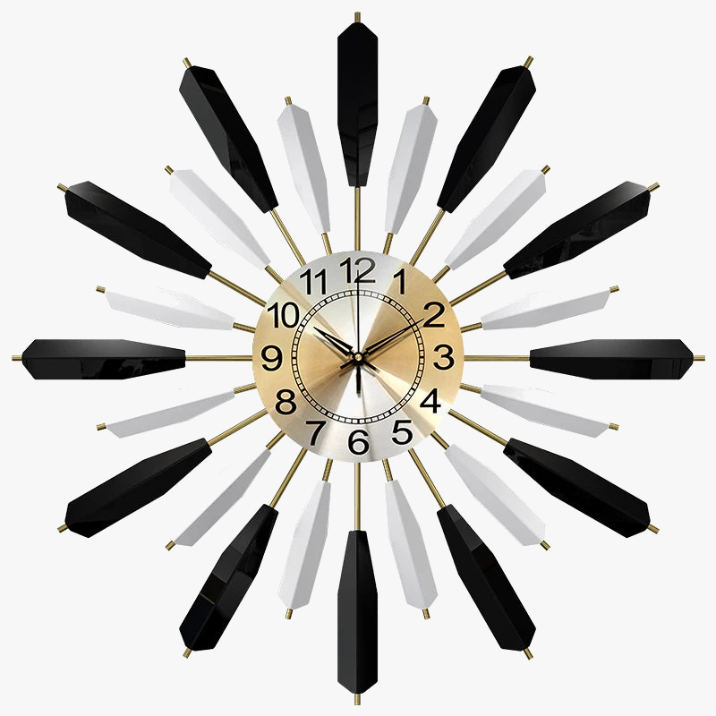 horloge murale de luxe nordique décorative et silencieuse