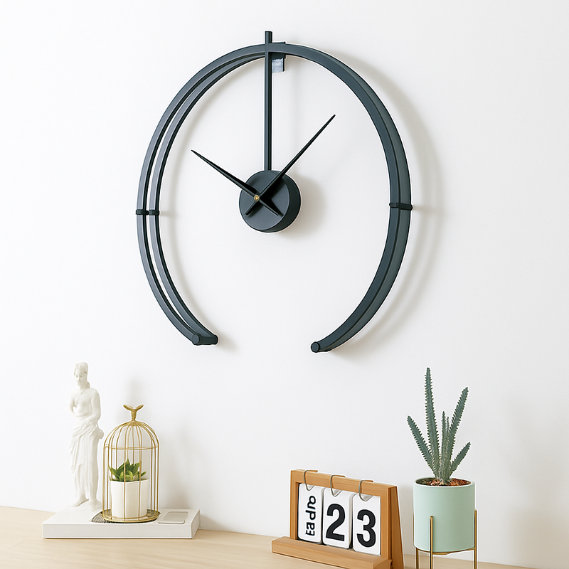 Horloge murale design rond ouvert 50cm Bolt