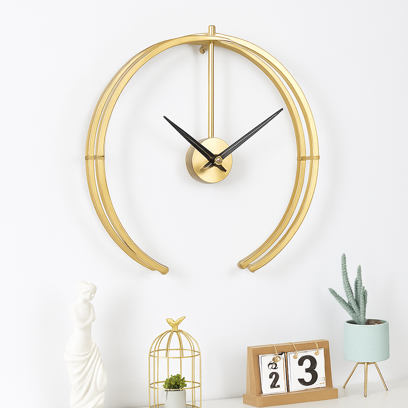 Horloge murale design rond ouvert 50cm Bolt
