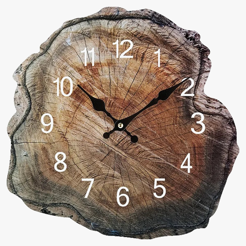 horloge murale en bois design moderne pour décoration intérieure