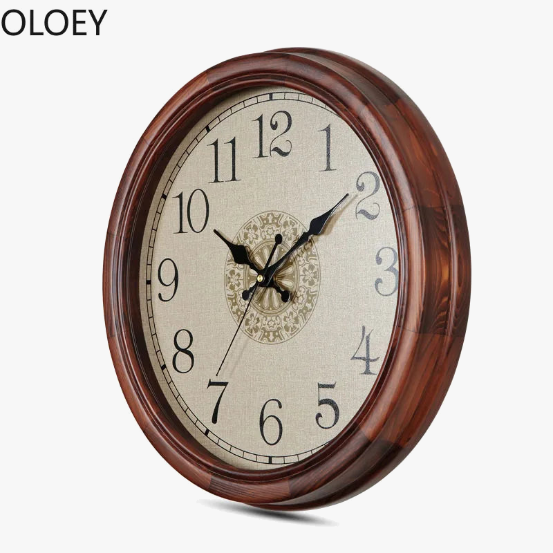 horloge murale en bois silencieuse design moderne nouvelle collection
