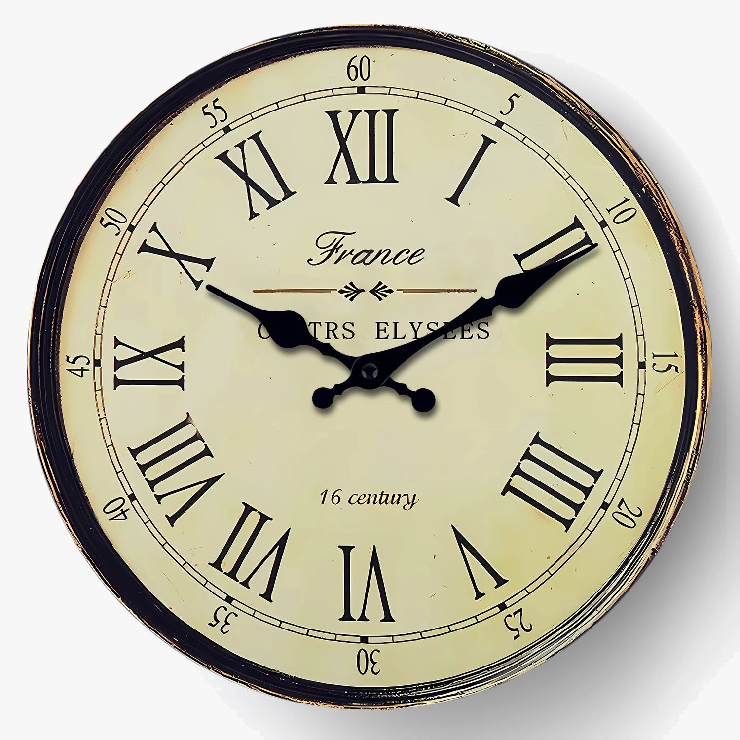 horloge murale en bois style XVIe siècle décoration maison silencieuse