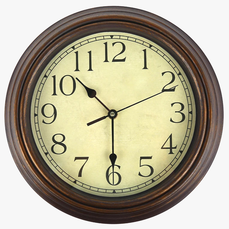 horloge murale rétro silencieuse pour décoration intérieure élégante