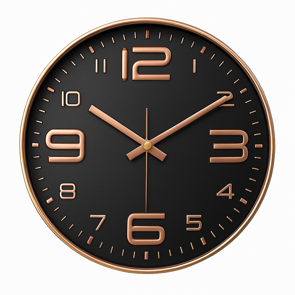 Horloge murale ronde design avec chiffres colorés 30cm Brief