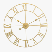 horloge murale silencieuse en fer décoration simple pour la maison