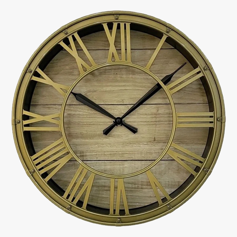 horloge murale vintage moderne en bois décoration élégante