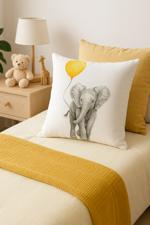 housse de coussin 45 cm motif tournesol créatif couleur jaune - vue 2 sur 2