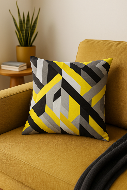 housse de coussin 45 cm motif tournesol jaune créatif et lumineux - vue 2 sur 2