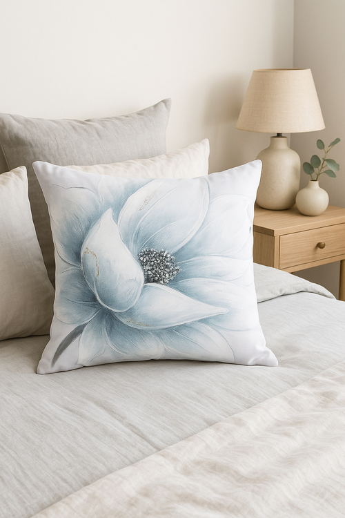 housse de coussin à motif floral ginkgo pour intérieur - vue 2 sur 2