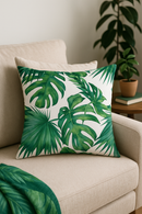 housse de coussin à motifs tropicaux pour canapé élégant