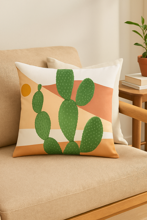 housse de coussin abstraite art plant 45x45 cm - vue 2 sur 2