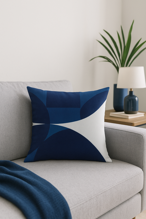 housse de coussin abstraite nordique pour salon moderne - vue 2 sur 2