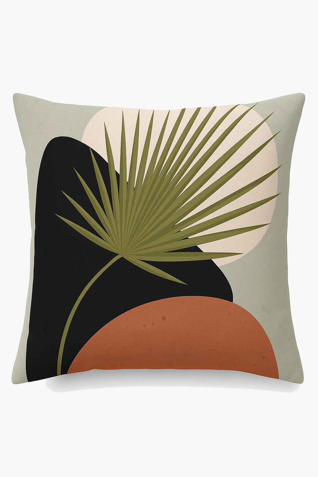 housse de coussin carrée art plant abstraite 45 cm