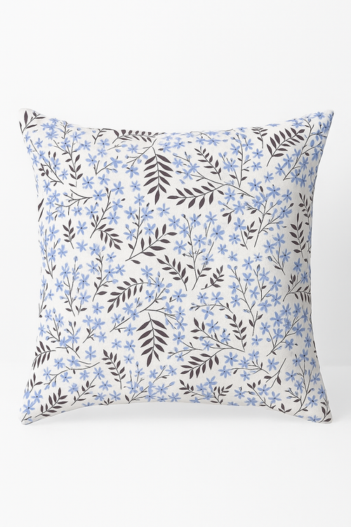housse de coussin carrée fleurs aquarelle 45 cm pour décoration intérieure