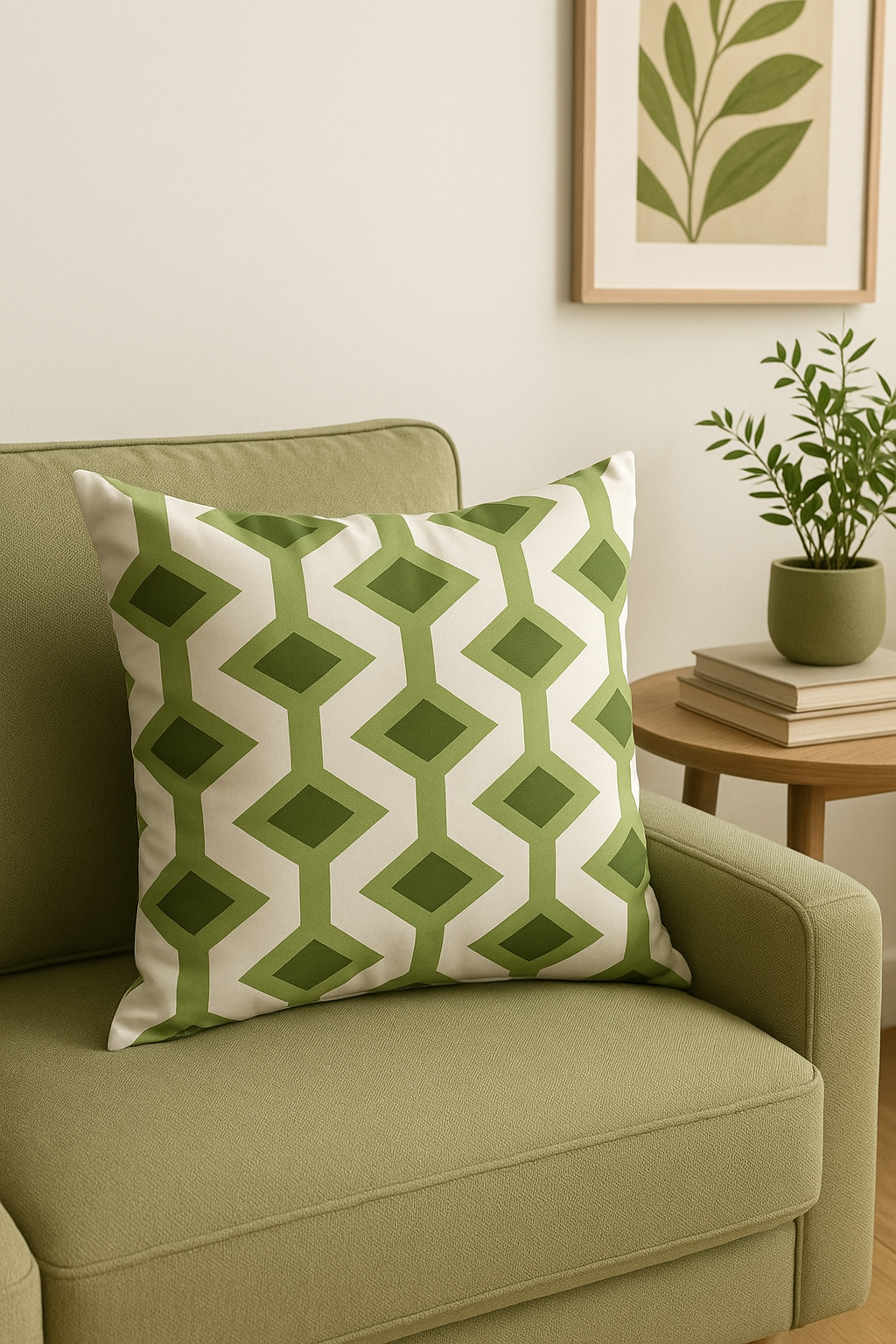housse de coussin créative avec feuilles vertes pour un style unique - vue 3 sur 2