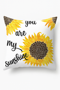 housse de coussin créative motif tournesol jaune 45x45 cm
