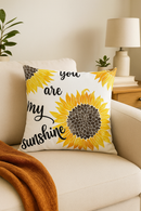 housse de coussin créative motif tournesol jaune 45x45 cm