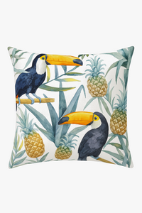 housse de coussin décorative fruits d'été citron orange fraise pastèque