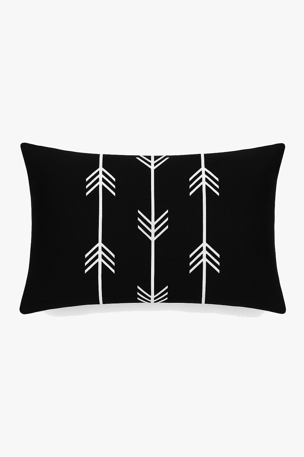housse de coussin décorative géométrique noir et jaune 30 x 50 cm