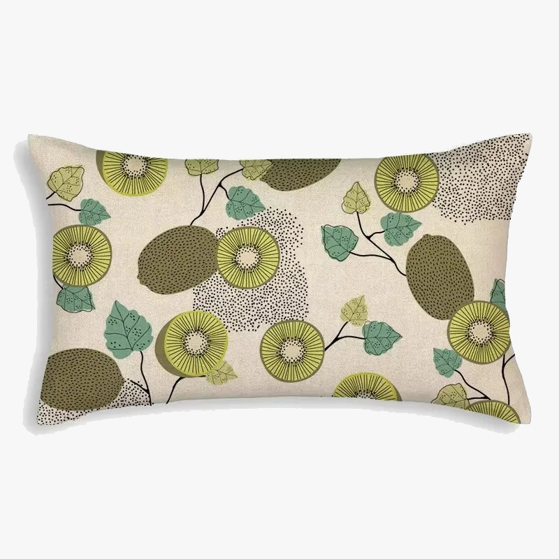housse de coussin décorative motif feuilles de tournesol