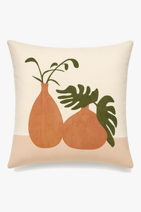 housse de coussin décorative à motif végétal 45x45 cm