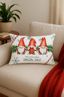housse de coussin de Noël rouge pour décoration intérieure