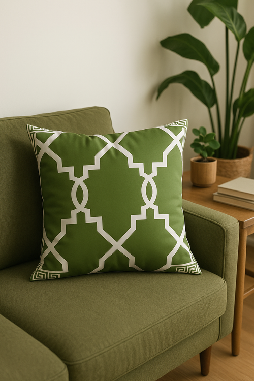 housse de coussin décorative à feuilles vertes créatives