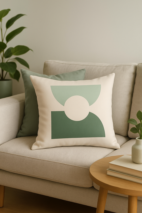 housse de coussin décorative à feuilles vertes pour un style créatif - vue 2 sur 2