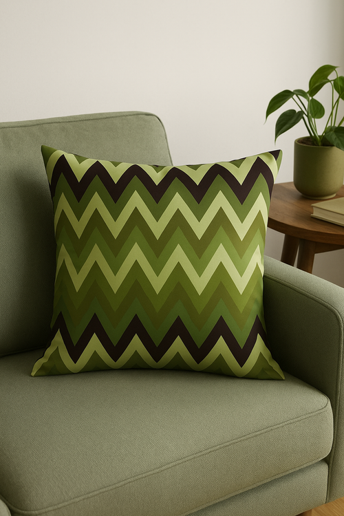 housse de coussin décorative à motif feuilles vertes modernes - vue 2 sur 2