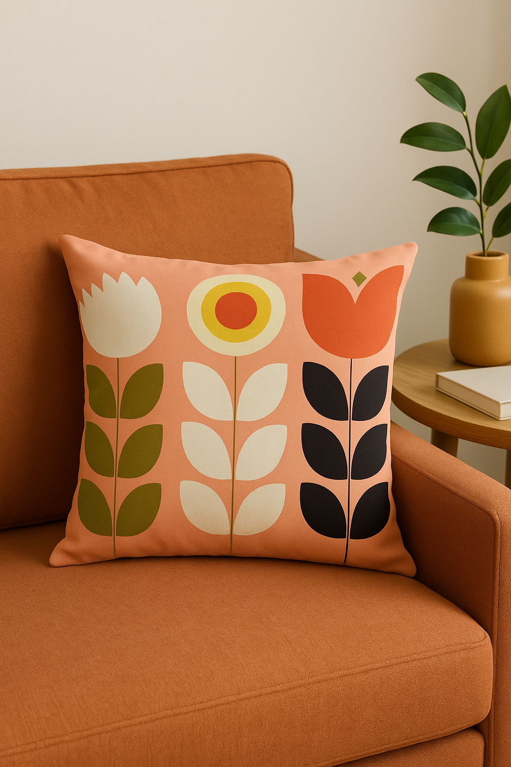 housse de coussin décorative abstraite style nordique pour salon - vue 3 sur 2