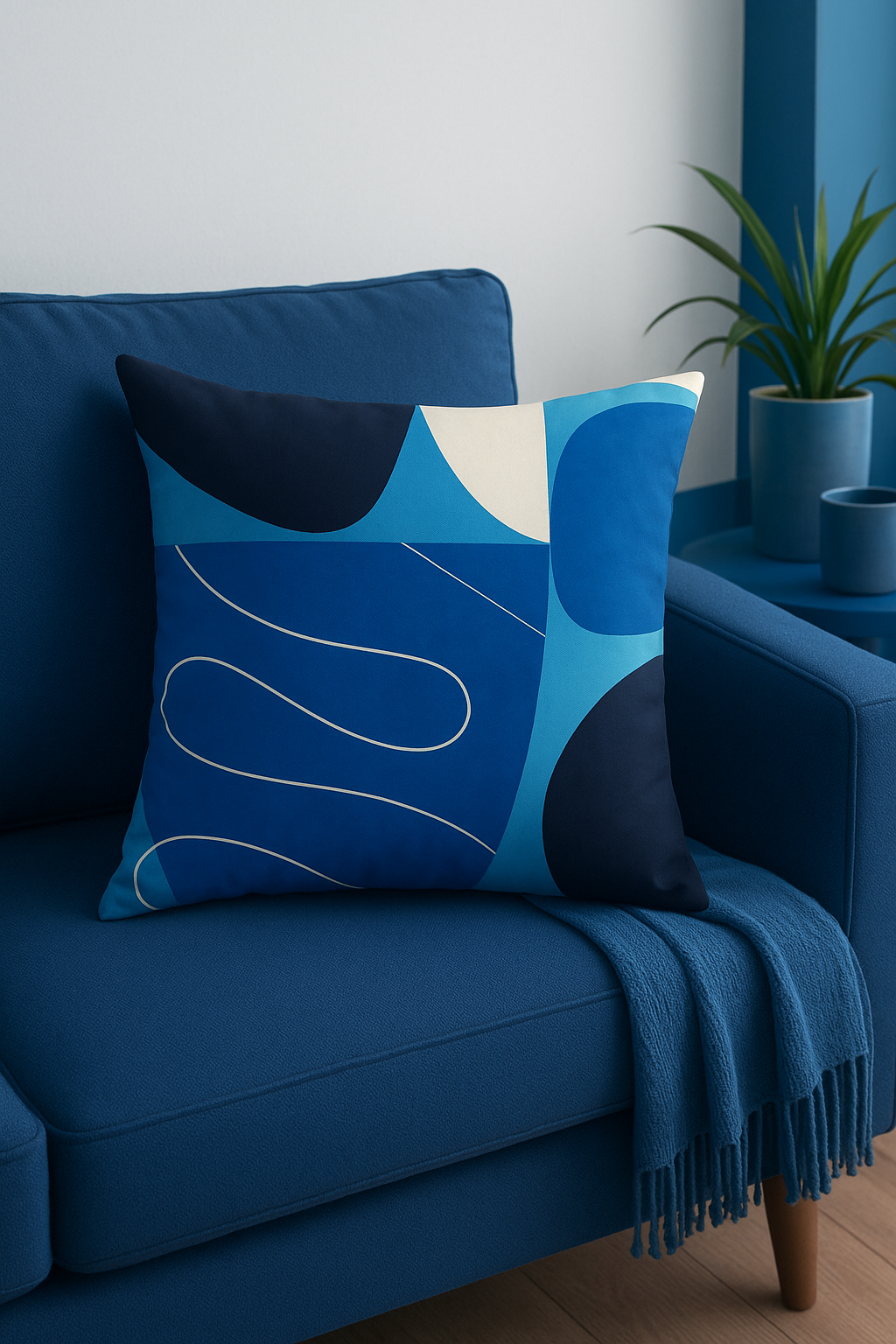 housse de coussin décorative abstraite style nordique pour salon - vue 3 sur 2