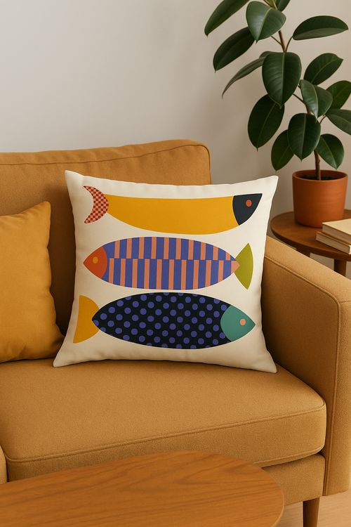 housse de coussin décorative abstraite style nordique pour salon - vue 2 sur 2